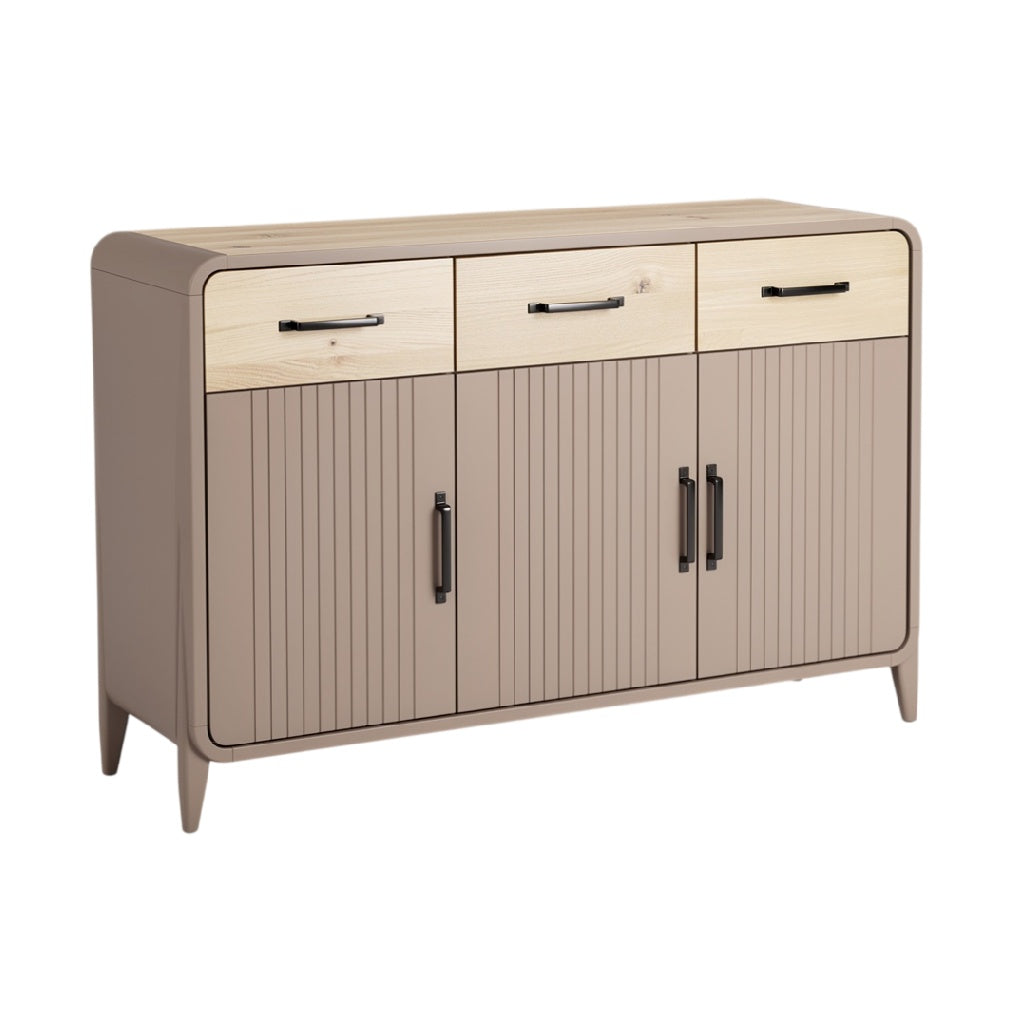 **Technische Titel in het Nederlands: Moderne Ladenkast met Houten Afwerking en Strakke Lijnen**
