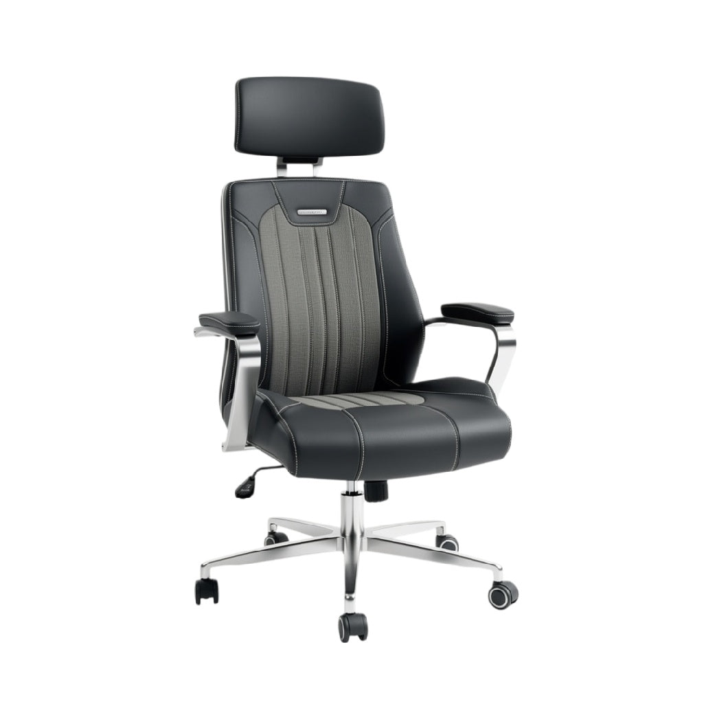 **Ergonomische Bureaustoel met Verstelbare Rugleuning en Armleuningen**