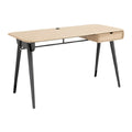 **Technische titel in het Nederlands: Moderne bureau met lade en kabeldoorvoer**